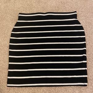 black and white striped pencil skirt!